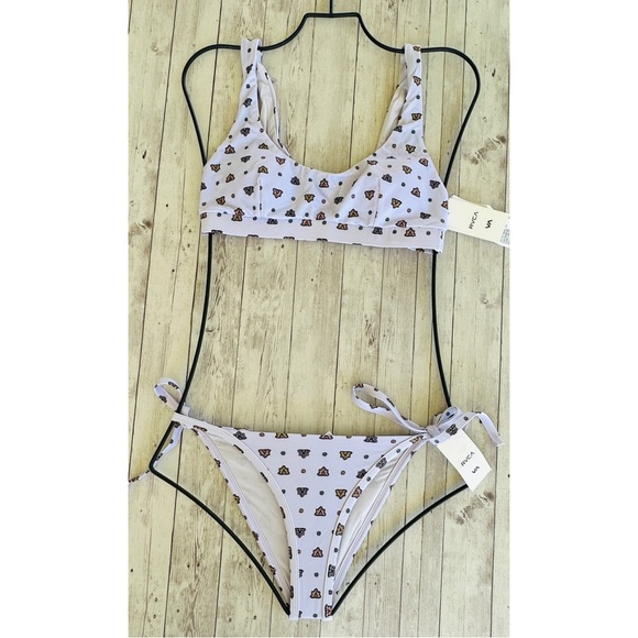 RVCA Foulard Tie Side Bralette Bikini - Picture 4 of 9